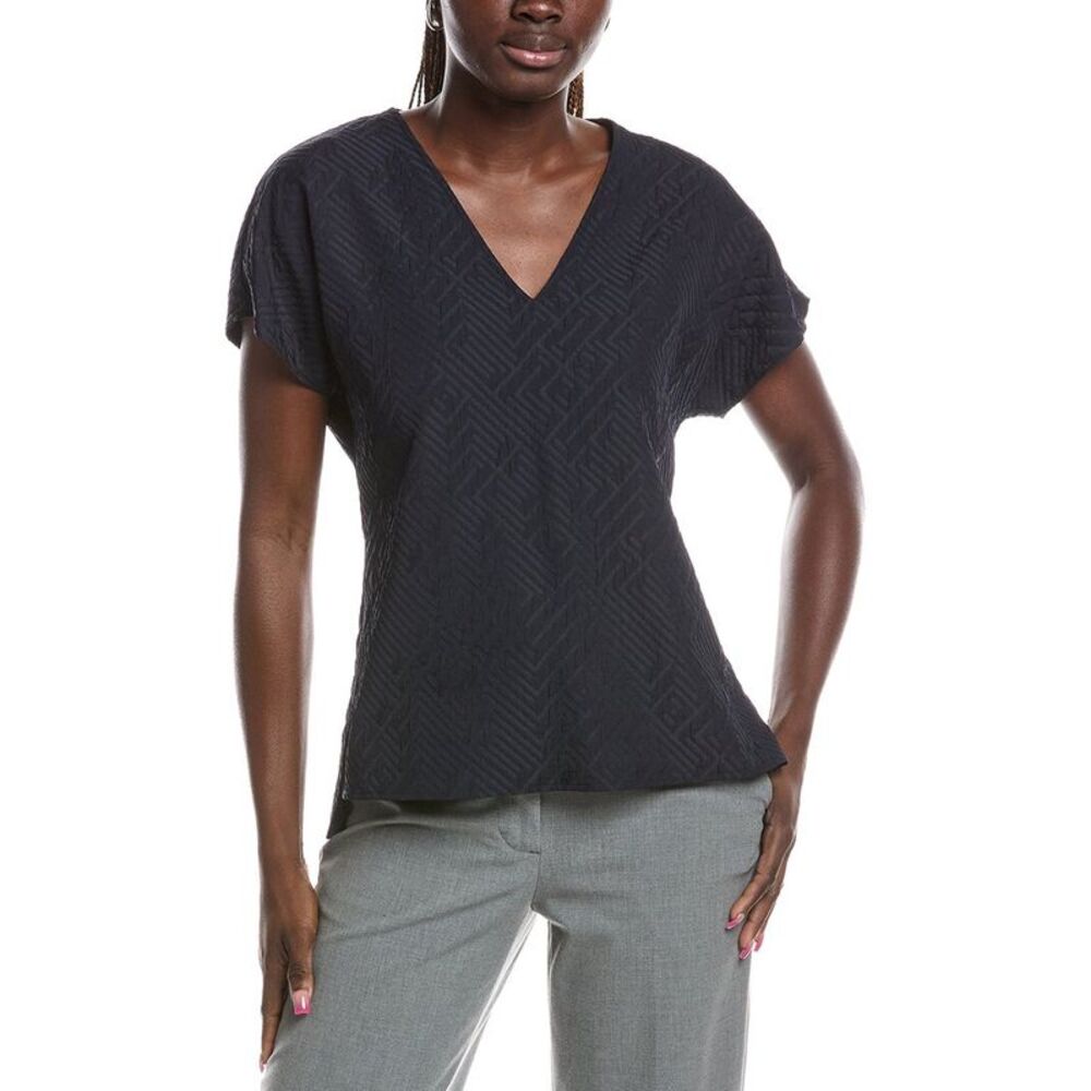 Joseph Ribkoff Womens  V-Neck Shirt, Blue